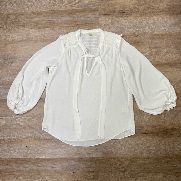 Max Studio White Blouse with Tie Detail - Picture 7 of 7